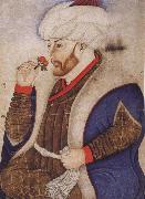 Portrait of the Ottoman sultan Mehmed the Conqueror Naqqash Sinan Bey